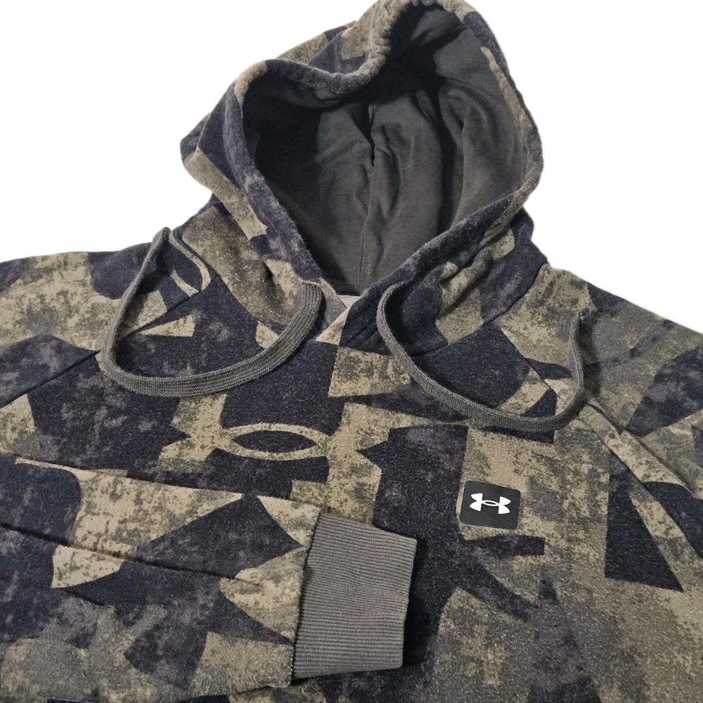 Under Armour Storm Green SICK  Camo Pullover Hoodie Mens Size 2XLT 2XL TALL